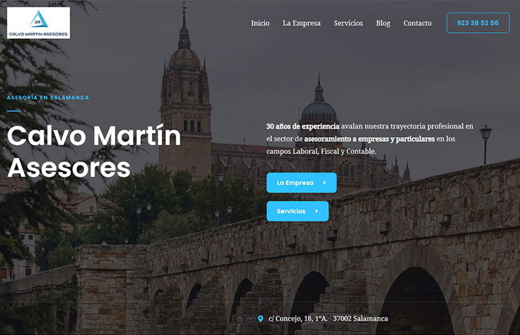 nuevo sitio web de Calvo Martín Asesores